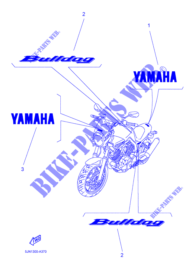 EMBLEME pour Yamaha BT1100 de 2003