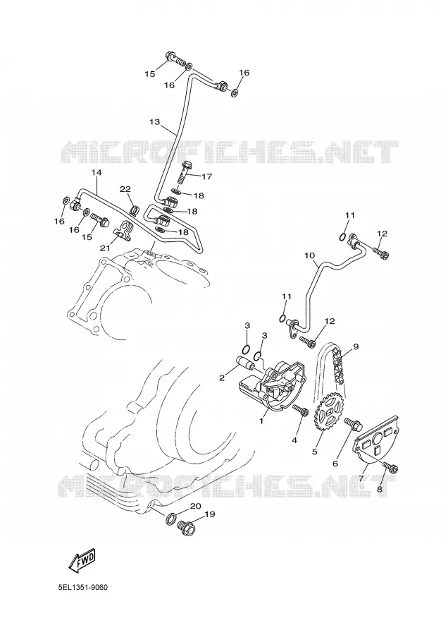 POMPE A HUILE Yamaha MOTO 1100 2003 BULLDOG  BT1100
