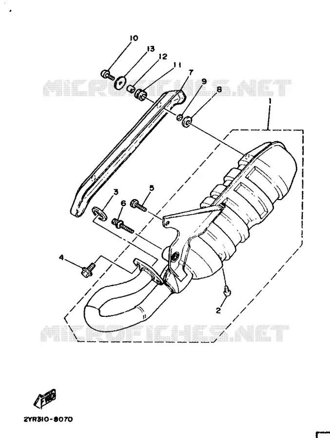 ECHAPPEMENT Yamaha SCOOTER 50 1988 JOG  CG50E