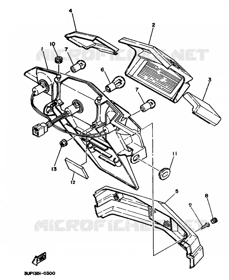 FEU ARRIERE Yamaha SCOOTER 80 1992 ACTIVE  CH80