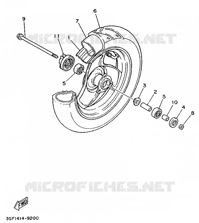 ROUE AVANT Yamaha SCOOTER 50 1991 CR  CR50Z