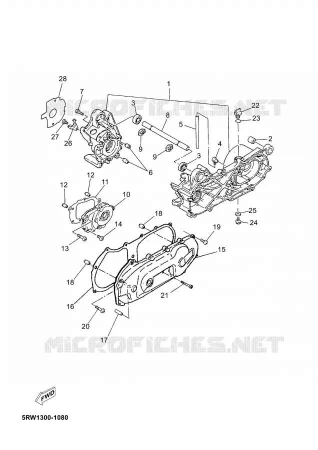CARTER MOTEUR Yamaha SCOOTER 50 2004 JOG  CS50