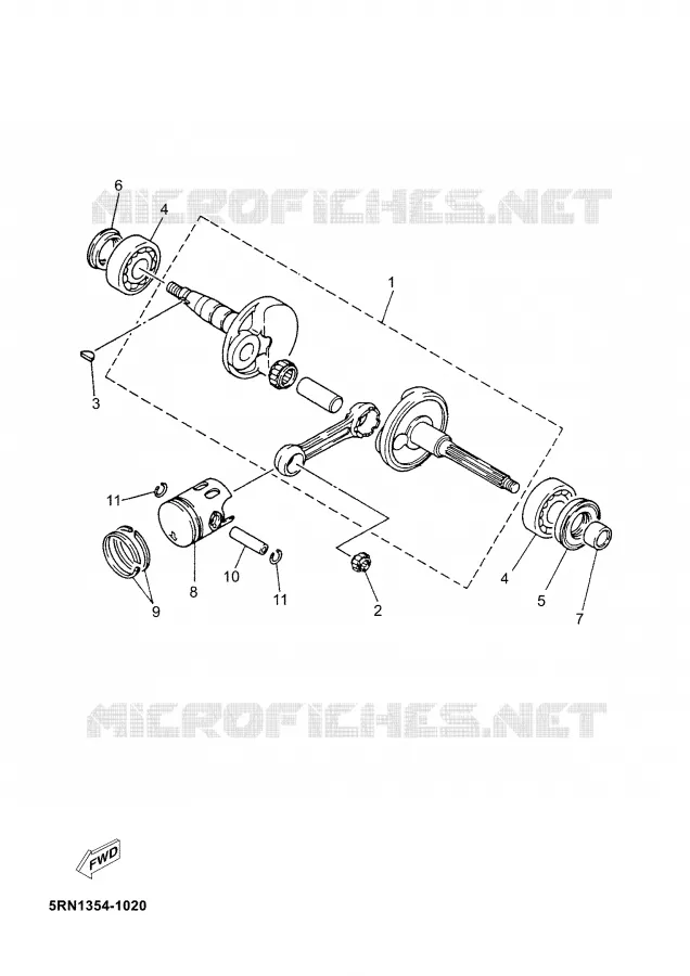 VILEBREQUIN / PISTON Yamaha SCOOTER 50 2003 JOG  CS50M