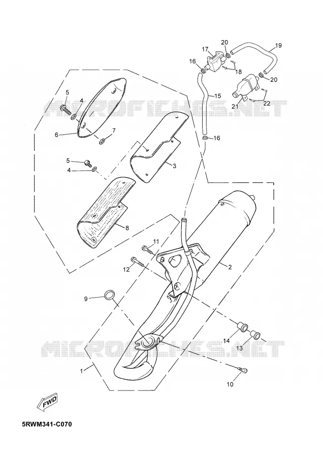 ECHAPPEMENT Yamaha SCOOTER 50 2006 JOG  CS50M