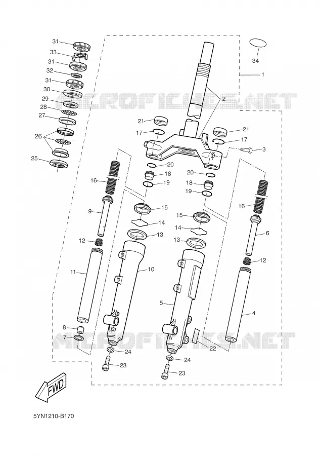 FOURCHE Yamaha SCOOTER 50 2003 STUNT  EW50