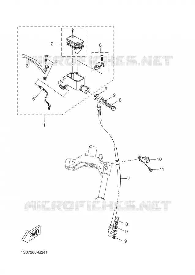 MAITRE CYLINDRE DE FREIN AVANT Yamaha SCOOTER 50 2004 SLIDER  EW50