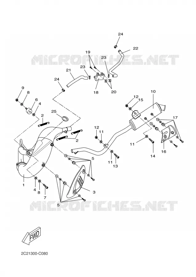 ECHAPPEMENT Yamaha MOTO 50 2007 DTR  DT50RSM