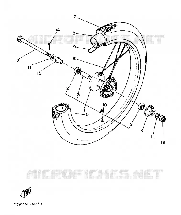 ROUE AVANT Yamaha MOTO 80 1986 DTLC  DT80LC