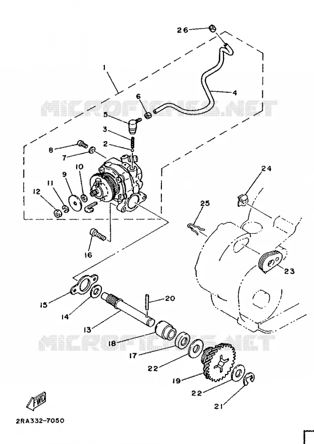 POMPE A HUILE Yamaha MOTO 80 1990 DTLC  DT80LC