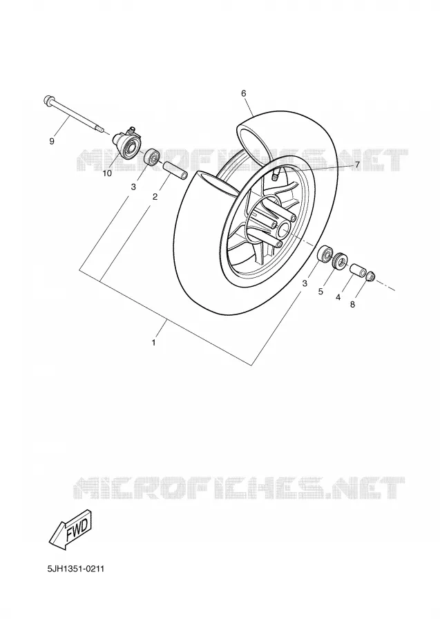 ROUE AVANT Yamaha SCOOTER 50 2003 SLIDER  EW50