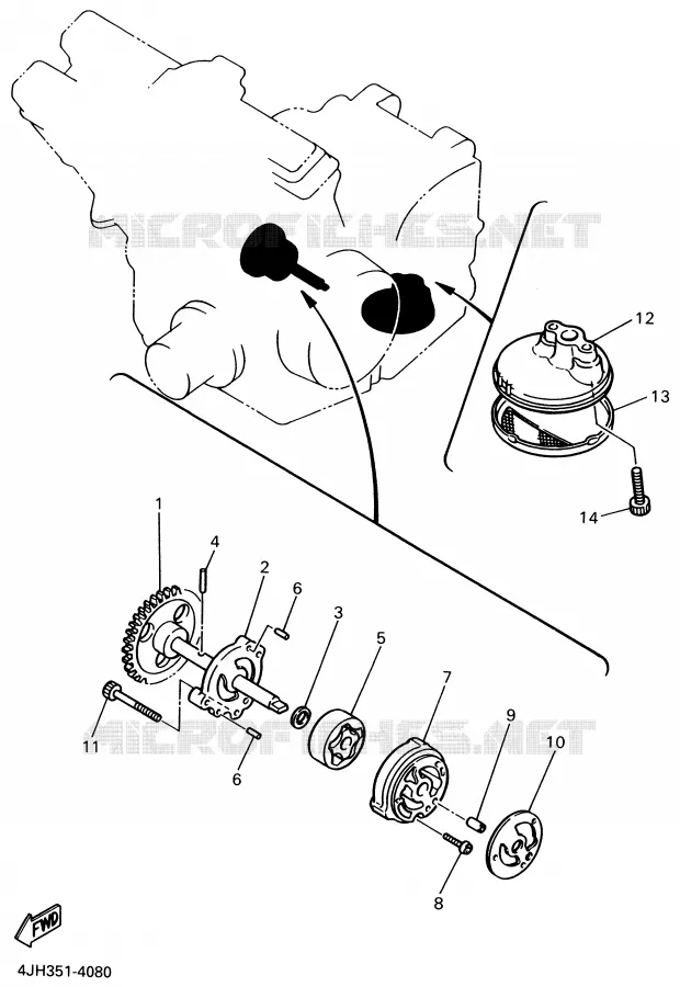 POMPE A HUILE Yamaha MOTO 600 1999 THUNDERCAT  YZF600R