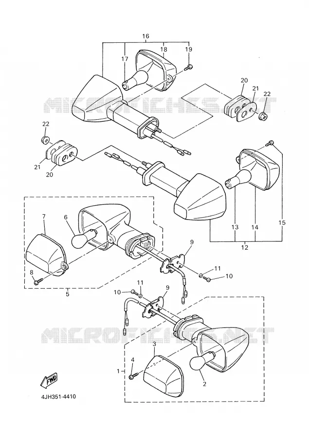 CLIGNOTANT Yamaha MOTO 600 2000 THUNDERCAT  YZF600R