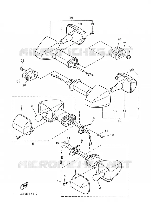 CLIGNOTANT Yamaha MOTO 600 2000 THUNDERCAT  YZF600R