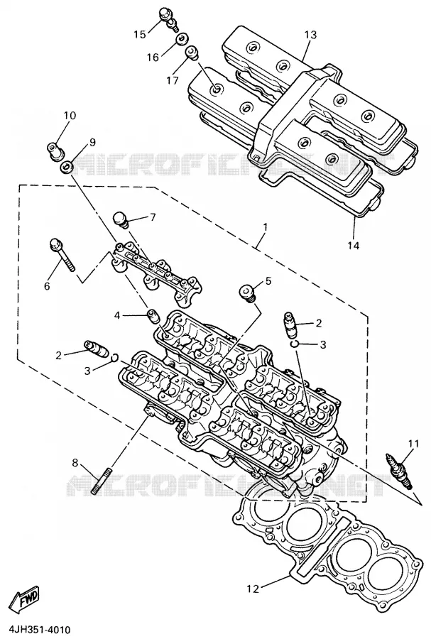 CULASSE Yamaha MOTO 600 2000 THUNDERCAT  YZF600R