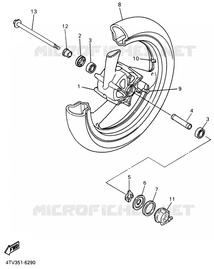 ROUE AVANT Yamaha MOTO 600 2000 THUNDERCAT  YZF600R
