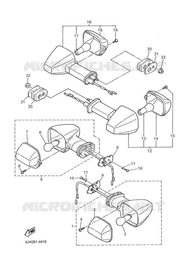 CLIGNOTANT Yamaha MOTO 600 2001 THUNDERCAT  YZF600R