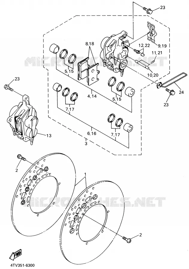 ETRIER DE FREIN AVANT Yamaha MOTO 600 2001 THUNDERCAT  YZF600R