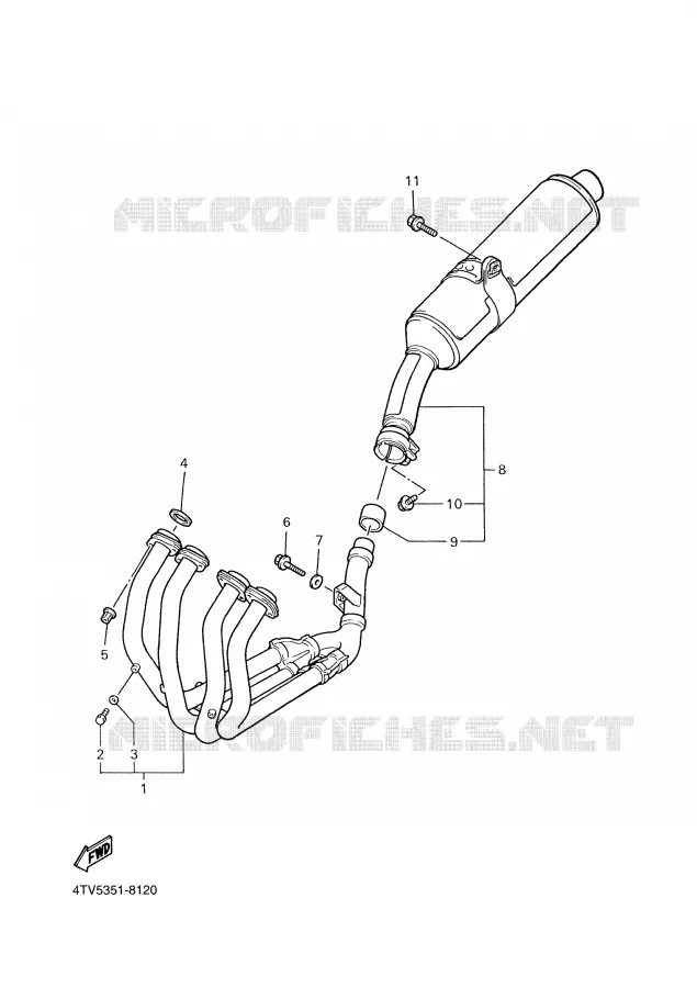 ECHAPPEMENT Yamaha MOTO 600 2001 THUNDERCAT  YZF600R