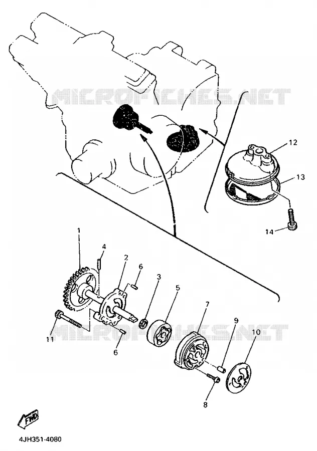 POMPE A HUILE Yamaha MOTO 600 1996 THUNDERCAT  YZF600R