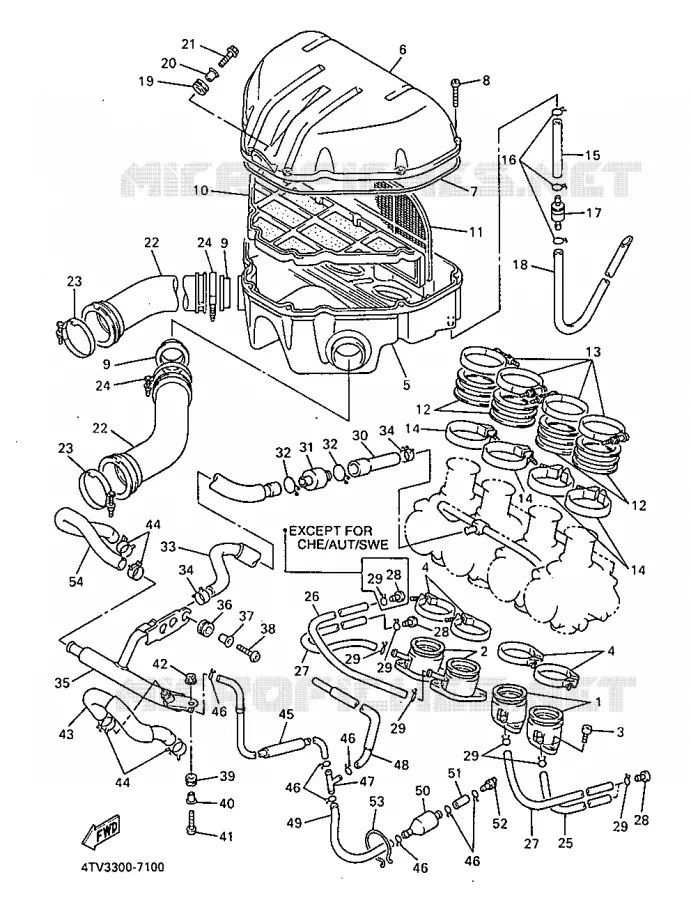 ADMISSION Yamaha MOTO 600 1998 THUNDERCAT  YZF600R