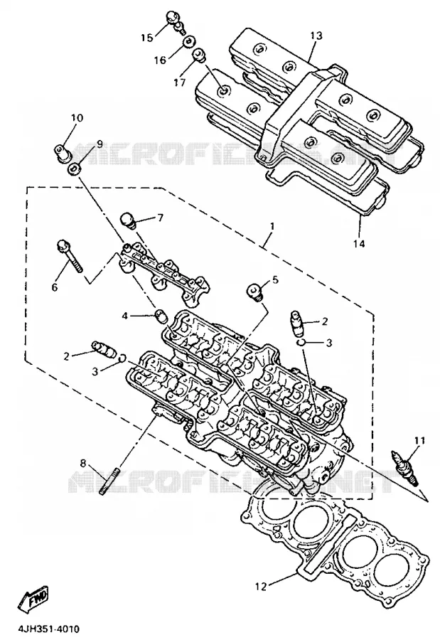 CULASSE Yamaha MOTO 600 1998 THUNDERCAT  YZF600R