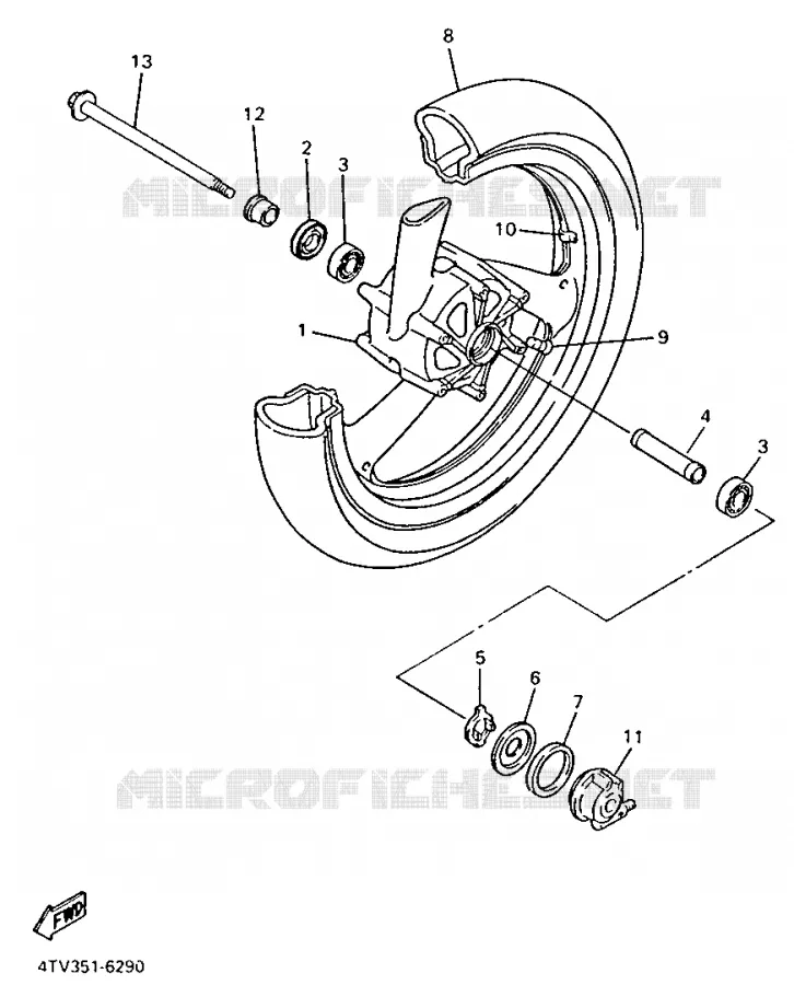 ROUE AVANT Yamaha MOTO 600 1998 THUNDERCAT  YZF600R