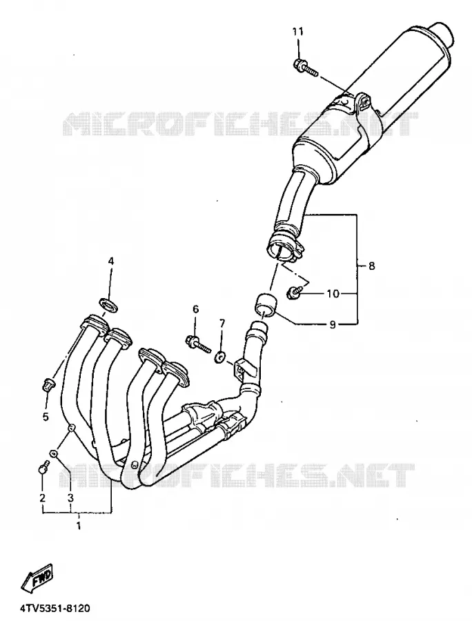 ECHAPPEMENT Yamaha MOTO 600 1998 THUNDERCAT  YZF600R