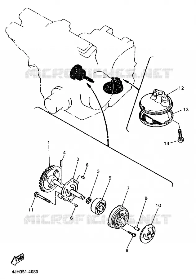 POMPE A HUILE Yamaha MOTO 600 1998 THUNDERCAT  YZF600R