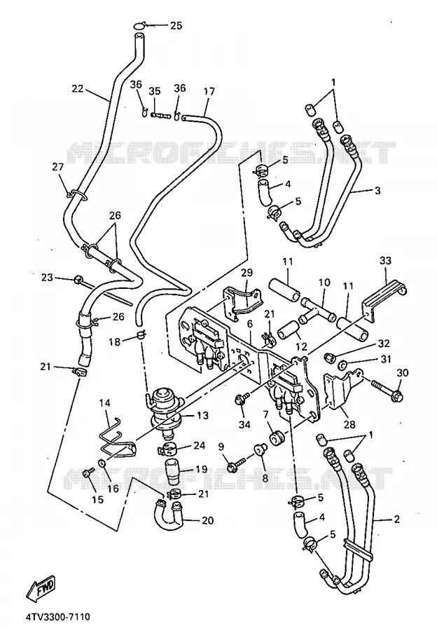 SYSTÈME D'ADMISSION D'AIR AIS Yamaha MOTO 600 1998 THUNDERCAT  YZF600R