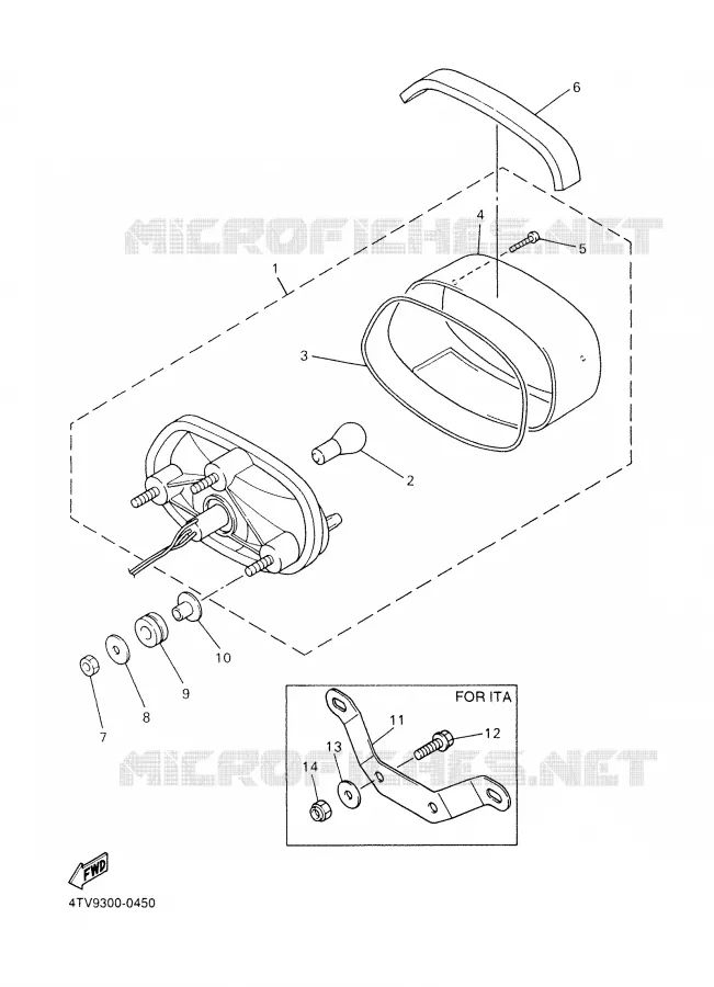FEU ARRIERE Yamaha MOTO 600 2002 THUNDERCAT  YZF600R