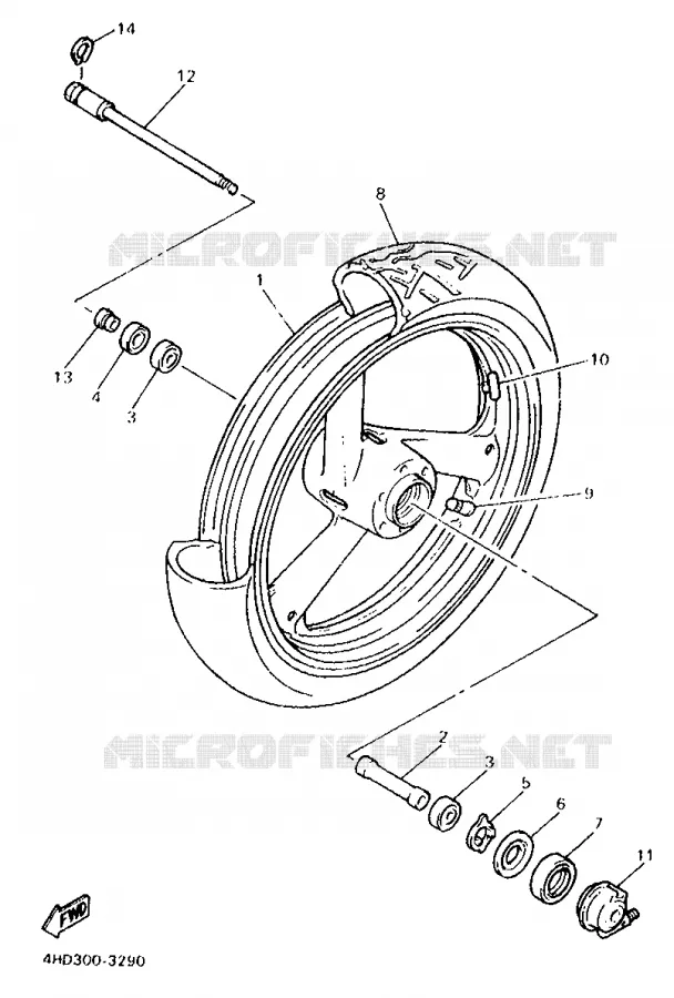 ROUE AVANT Yamaha MOTO 750 1993 YZF  YZF750R