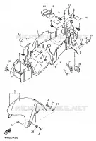GARDE BOUE pour Yamaha YZF750R de 1994