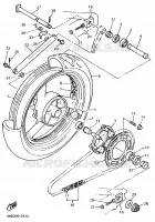 ROUE ARRIERE pour Yamaha YZF750R de 1994