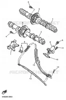ARBRE A CAMES / CHAINE DE DISTRIBUTION pour Yamaha YZF750R de 1994