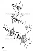 POMPE A EAU / DURITES pour Yamaha YZF750R de 1994