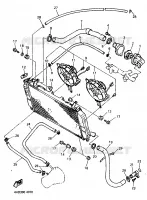 RADIATEUR / DURITES pour Yamaha YZF750R de 1994