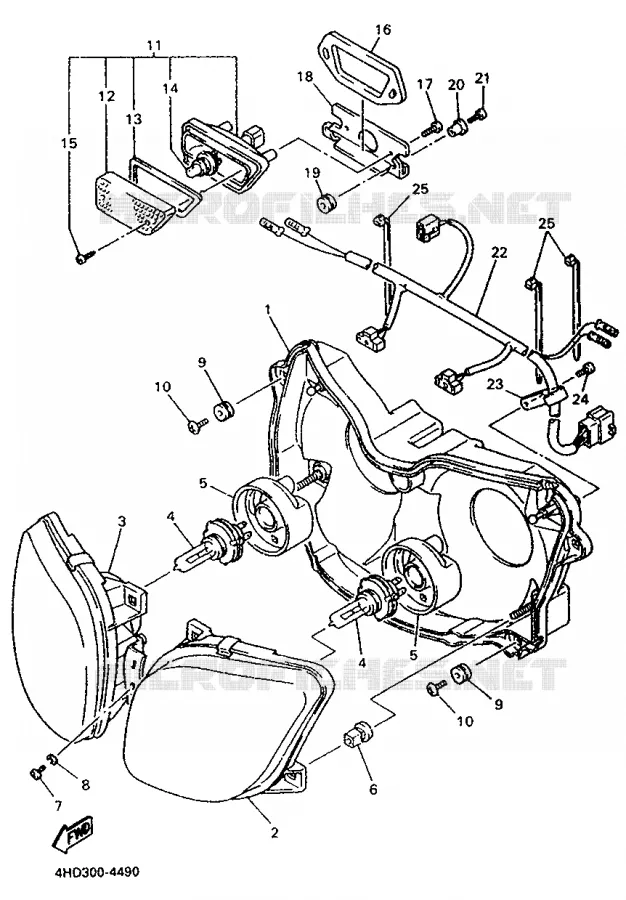 ALTERNATIVE PHARE Yamaha MOTO 750 1995 YZF  YZF750R