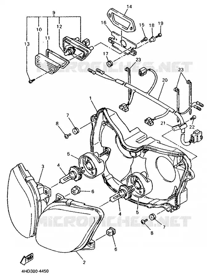 ALTERNATIVE PHARE Yamaha MOTO 750 1996 YZF  YZF750R