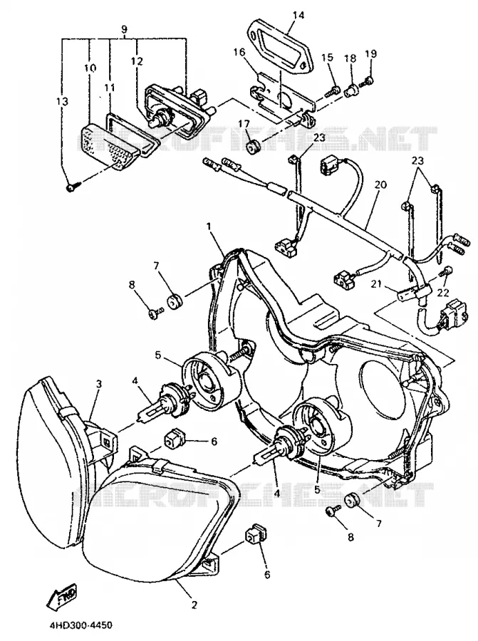 ALTERNATIVE PHARE Yamaha MOTO 750 1996 YZF  YZF750R