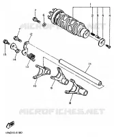 BARILLET DE SELECTION / FOURCHETTES pour Yamaha YZF750R de 1996