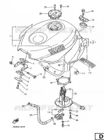 RESERVOIR A ESSENCE pour Yamaha YZF750R de 1996