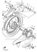 ROUE ARRIERE pour Yamaha YZF750R de 1996