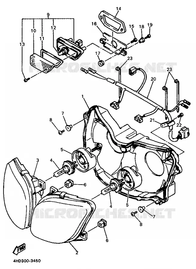 ALTERNATIVE PHARE - ANGLETERRE / IRELANDE Yamaha MOTO 750 1993 YZF  YZF750SP