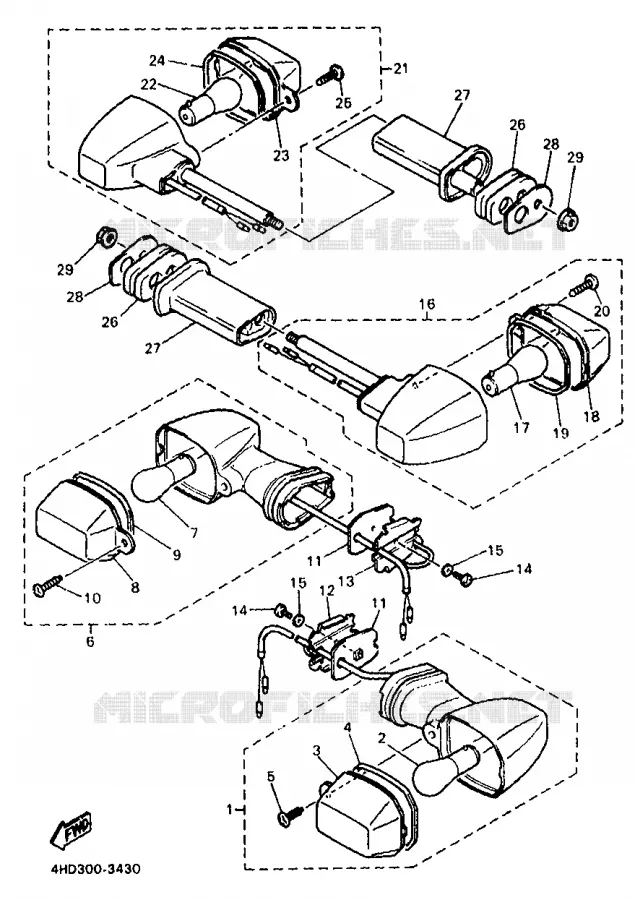CLIGNOTANT Yamaha MOTO 750 1994 YZF  YZF750SP