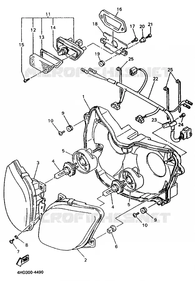 ALTERNATIVE PHARE - ITALIE Yamaha MOTO 750 1994 YZF  YZF750SP
