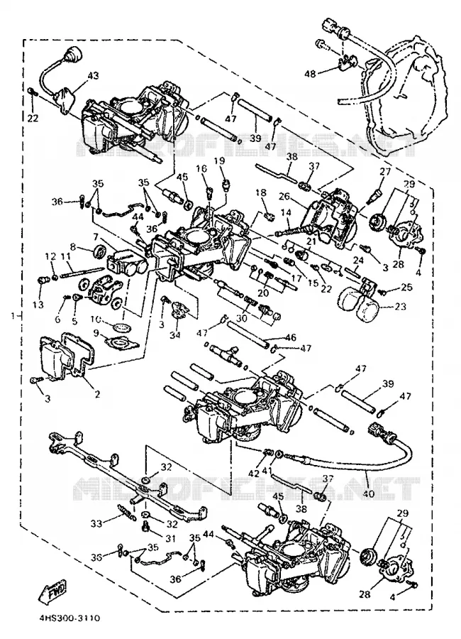 PIÈCES OPTIONNELLES - CARBURATEUR - FINLANDE / SUEDE Yamaha MOTO 750 1994 YZF  YZF750SP