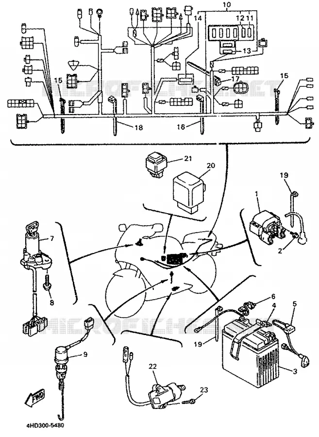 PARTIE ELECTRIQUE 2 Yamaha MOTO 750 1995 YZF  YZF750SP