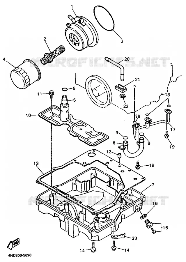 FILTRE A HUILE Yamaha MOTO 750 1996 YZF  YZF750SP