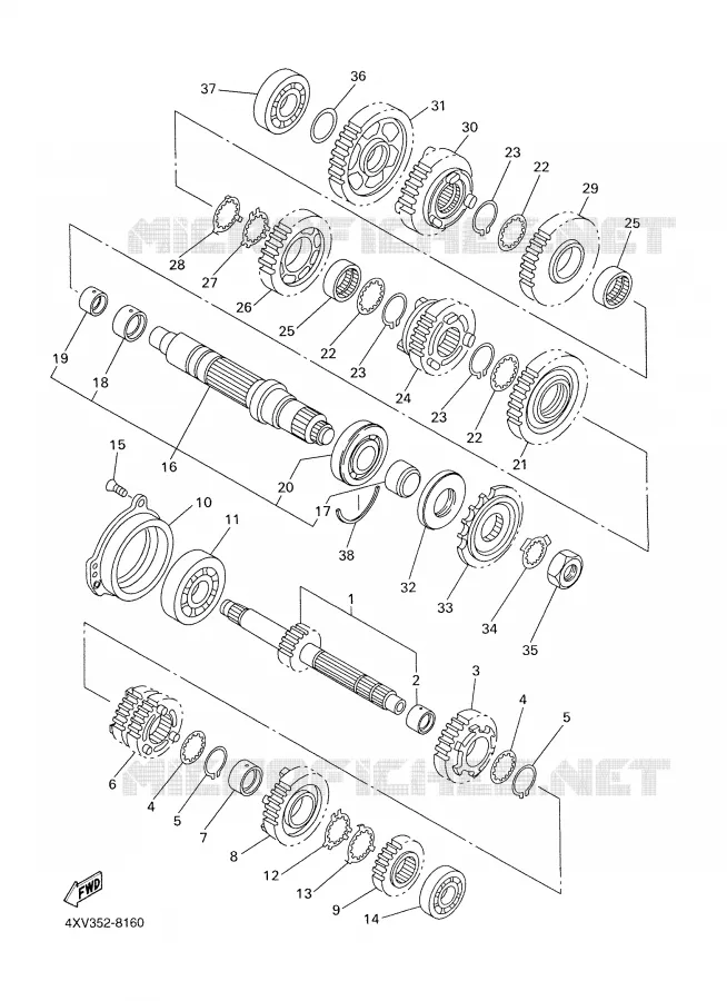 TRANSMISSION Yamaha MOTO 1000 1998 R1  YZF-R1