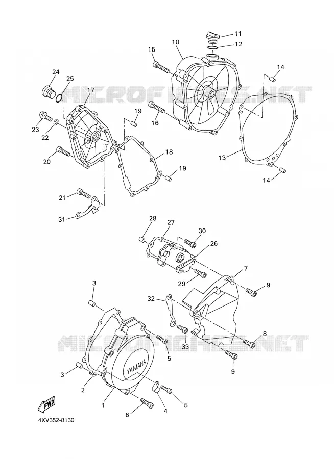CARTER - MOTEUR 1 Yamaha MOTO 1000 1998 R1  YZF-R1